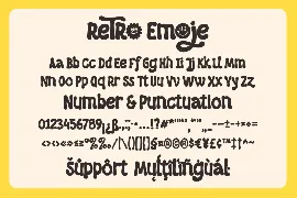 Retro Emoje - A Playful Groovy Font