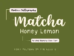 Matcha Honey Lemon Modern Calligraphy Font Duo