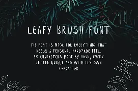 Leafy Brush Font