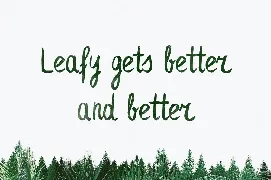 Leafy Extended Brush Font