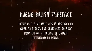 Avene Brush Font