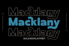 Macklany - Display Font