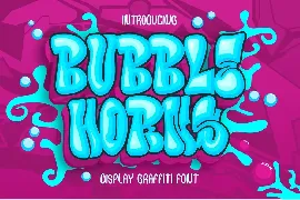 Bubble Horns - Display Graffiti Font