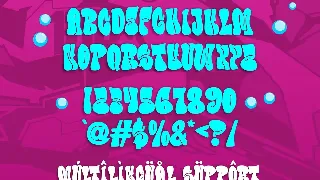 Bubble Horns - Display Graffiti Font