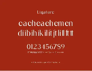 Miltea Ligature Serif Typeface font