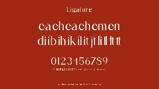 Miltea Ligature Serif Typeface font