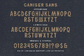 Ganiser Sans font