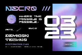 Demicon - Techno Futuristic Expanded Bold Sans font