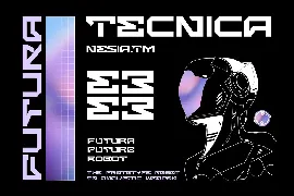 Demicon - Techno Futuristic Expanded Bold Sans font