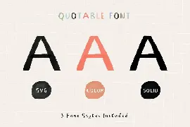 Quotable Colourful Font