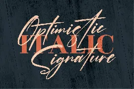 Optimistic Signature Font