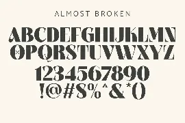 Almost Broken font