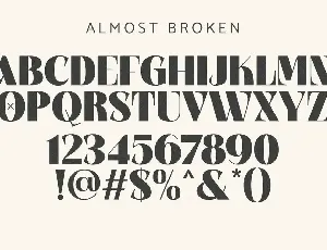 Almost Broken font