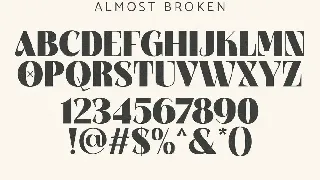 Almost Broken font