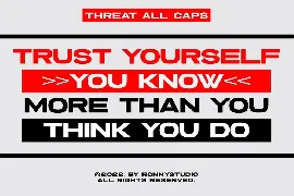 Threat - Expanded Sans Serif Font