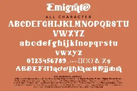 Emigrate - Modern Retro font