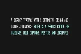 RODGE - Unique Display / Headline Typeface font