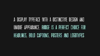 RODGE - Unique Display / Headline Typeface font