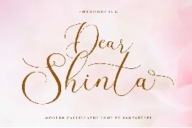 Dear Shinta Modern Calligraphy Script font