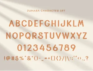 Zuhara - Modern Display Sans Serif font