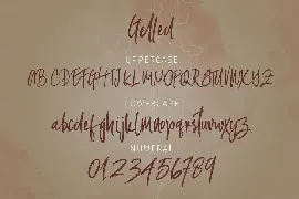 Gelled Script font