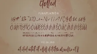 Gelled Script font