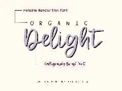 Organic Delight Handwritten Font Duo