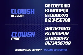 CLOWSH ESPORT font