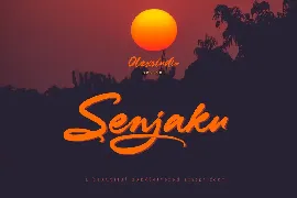 SENJAKU - Handlettered font