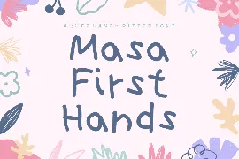 Masa First Hands | A Cute Handwritten Font