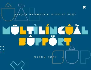 MARCO - Unique Geometric Display Font