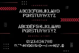 Coutline Stencil Typeface font