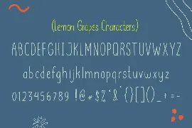 Lemon Grapes font