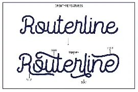 Routerline Rough font