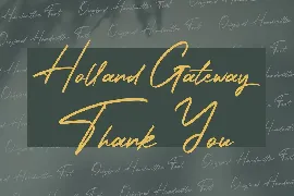 Holland Gateway - Handwritten Script Font