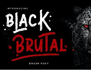 Black Brutal Brush Font