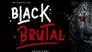 Black Brutal Brush Font