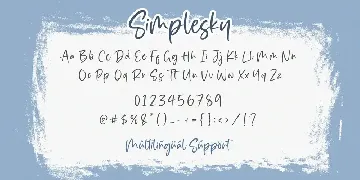 simplesky - Handwritten Font TT