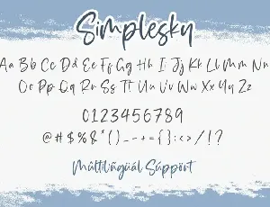 simplesky - Handwritten Font TT