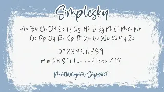 simplesky - Handwritten Font TT