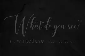 Whitedove Modern Script font