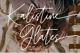 Kalistine Glates - Tail Script Font