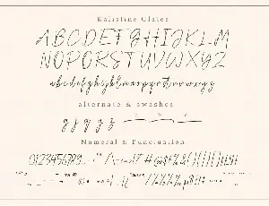 Kalistine Glates - Tail Script Font