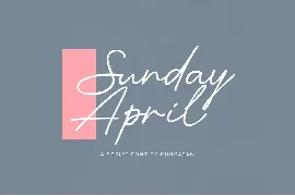 Sunday April font