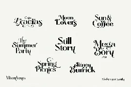 Missy Voya - Modern Font family