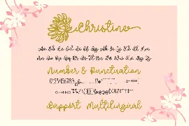 Christine Birth Flower - An Ornament Script Font