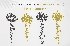 Christine Birth Flower - An Ornament Script Font