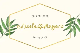 Christine Birth Flower - An Ornament Script Font