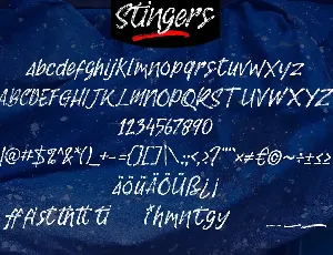 Stingers | Brush Handwriting Script Font