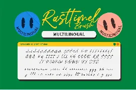 Rasttimel Brush font